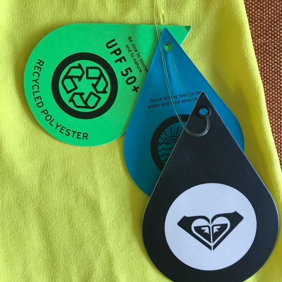 Yellow roxy swim workout shirt - Picture 4 of 5